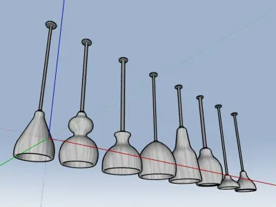 Wooden Lamps 3D model