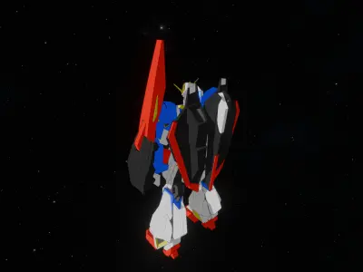 Zeta Gundam 3D Model RIGGED 3D model