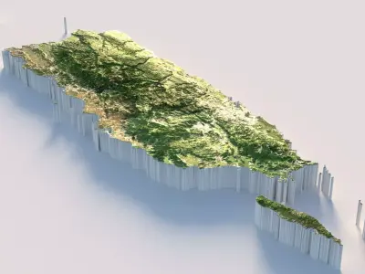Puerto Rico Terrain Country 3D model