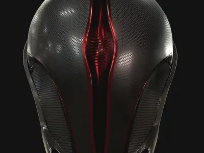 Sci-fi Helmet Low-poly 3D model