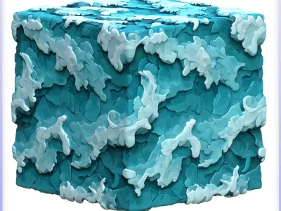 Stylized Water Seamless Texture Texture