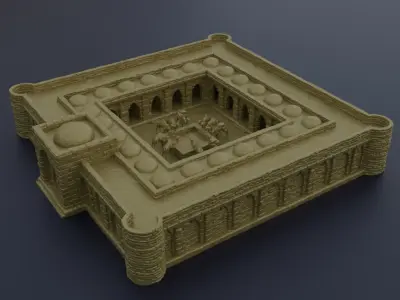 Desert Caravanserai Tabletop Terrain 28 mm 3D print model