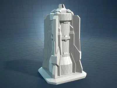 Generator Sci-Fi Game Low-Poly Low-poly 3D model