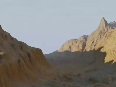 Valley small scale with two different texture maps 3D model