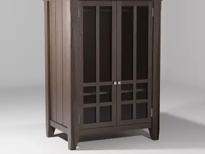 Wardrobe cabinet with glass doors Free 3D model