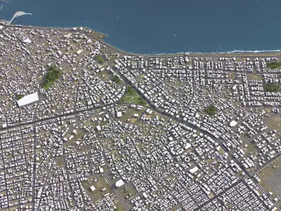 Al Hudaydah - 3D City Model Low-poly 3D model