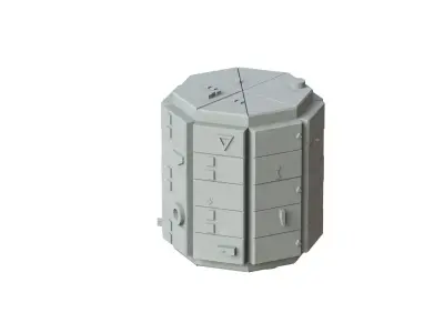 Sci Fi Object No 3376 Low Poly Low-poly 3D model