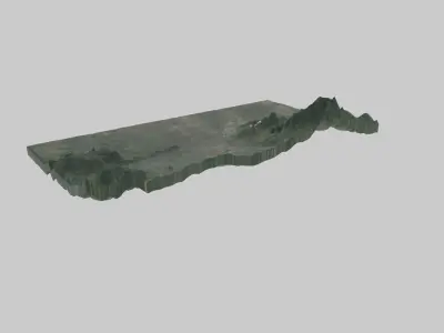 Pakanbaru City Low-poly 3D model