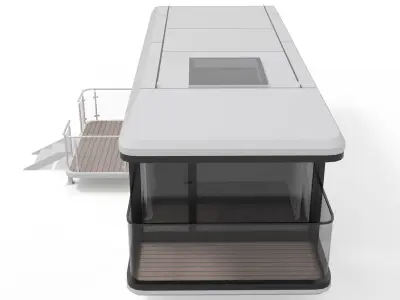 Capsule Modular One-Room House Low-poly 3D model