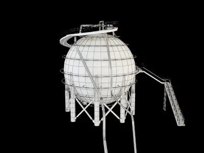 Oil And Gas Refinery Unit m1 3D model