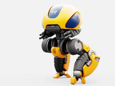 MILITARY BOT M-3000  RIGGED 3D model