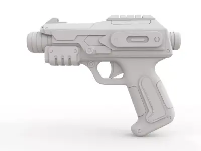 Futuristic Weapon 3D Print Model 3D print model