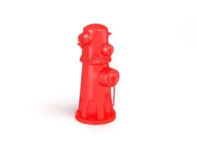 Red Fire Hydrant 3D model