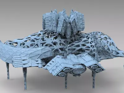 Alien Hybrid base design Exterior 1 3D model