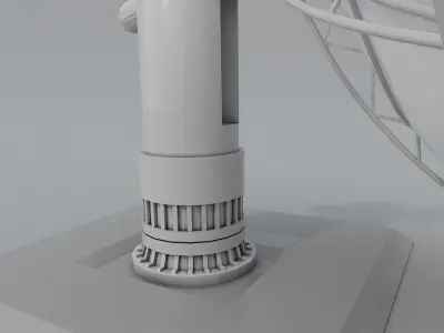 Satellite Dish Low-poly 3D model get