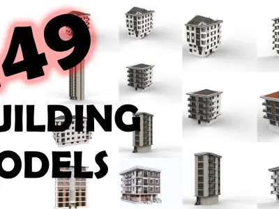 ISTANBUL HOUSES- 149 HOUSES 3D Model Pack