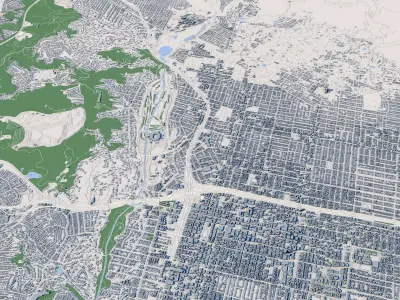 Cityscape Altadena Los Angeles County California United States 3D model