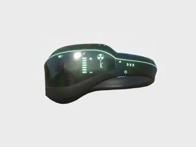 SciFi Glasses B01 Black Green - Character Design Fashion Low-poly 3D model