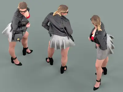Bold Daring Provocatively Chic Girl 3D model