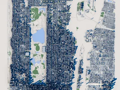 New York City in New York State 3D model