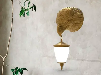 Eagle Head Wall Lamp 3D print model purchase