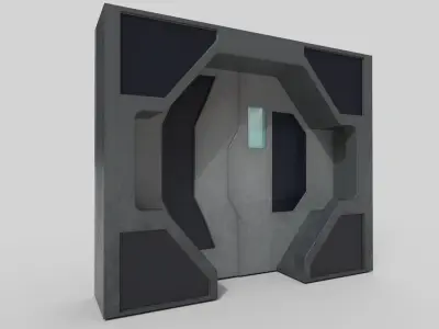 SciFi Hatch Low-poly 3D model