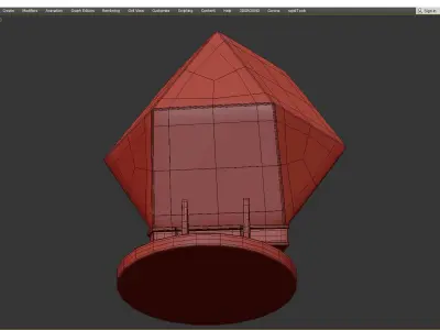  Welles Double Blown Glass Desk Lamp  Low-poly 3D model