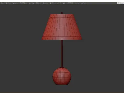 Minimalist Resin Metal LED  Table Lamp Low-poly 3D model