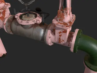 Backflow Prevention Device  - Utilities - Environment asset Low-poly 3D model