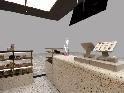 Coffee and Pastry Shop 3D model