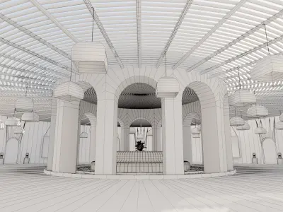 Art Gallery 06 - Metaverse - Baked Low-poly 3D model