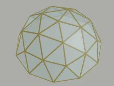 Greenhouse Dome Low-poly 3D model