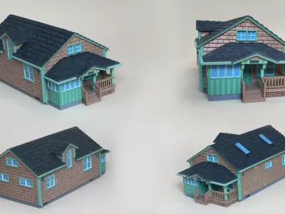 Beach House 3D Print Ready Model 3D print model