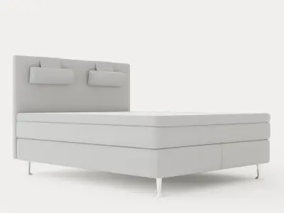 Meja Continental Bed 160x200cm Light Gray Low-poly 3D model