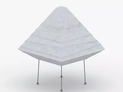 1416 - Paper Lamp Low-poly 3D model