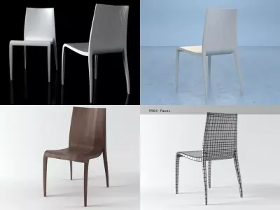 Ki four different chairs 3D model