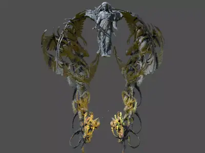  Crusades angel Cathedral statue 3D model