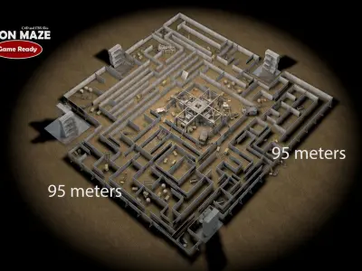 Iron Maze Low-poly 3D model