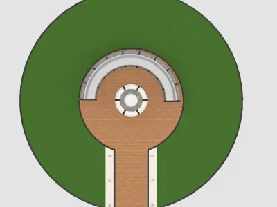 outside round fire place Free 3D model