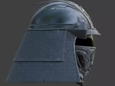 Cyber-Samurai Shadow Kabuto 3D Model Low-poly 3D model