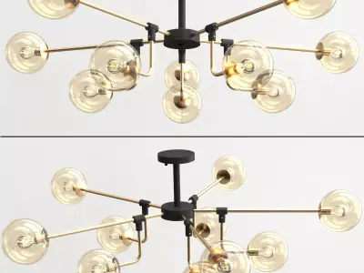 AGIRA modern chandelier with glass globes 3D model