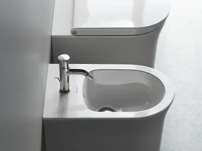 Duravit White Tulip Wall Hung WC 3D model