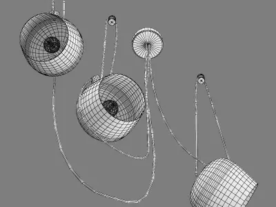 727133 Omega Lightstar chandelier hanging 3D model