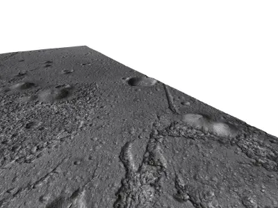 MARS VR - Cones on Crater Floor in Terra Sirenum 3D model