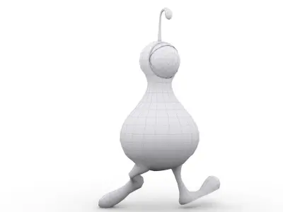Alien Toon Animated Low-poly 3D model