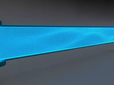 Futuristic LED Hologram Neon Banner Sign Low-poly 3D model