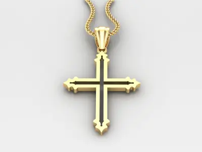 Cross Light Gold 4CP028 3DM STL 3D print model