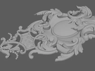 dekor ornate wall plaque 3D model