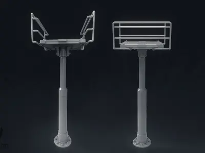 SciFi Elevator Platform 3D model