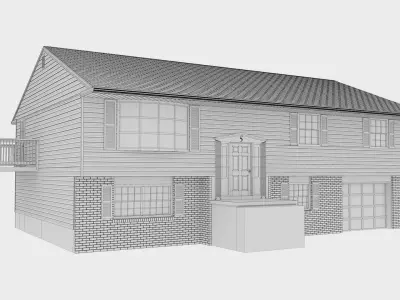 Single Family House 3D model purchase